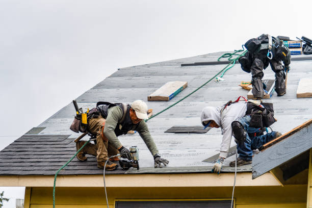 Professional Emergency Roof Repair technician working in Fountain, MI